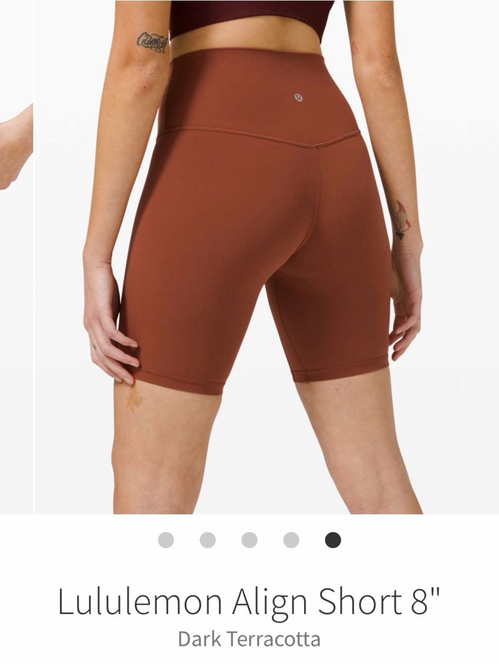 lululemon athletica Align High-Rise 8" Bike Shorts - Dark Terracotta